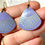Thumbnail: Purple Deco Drop Earrings-Vintage