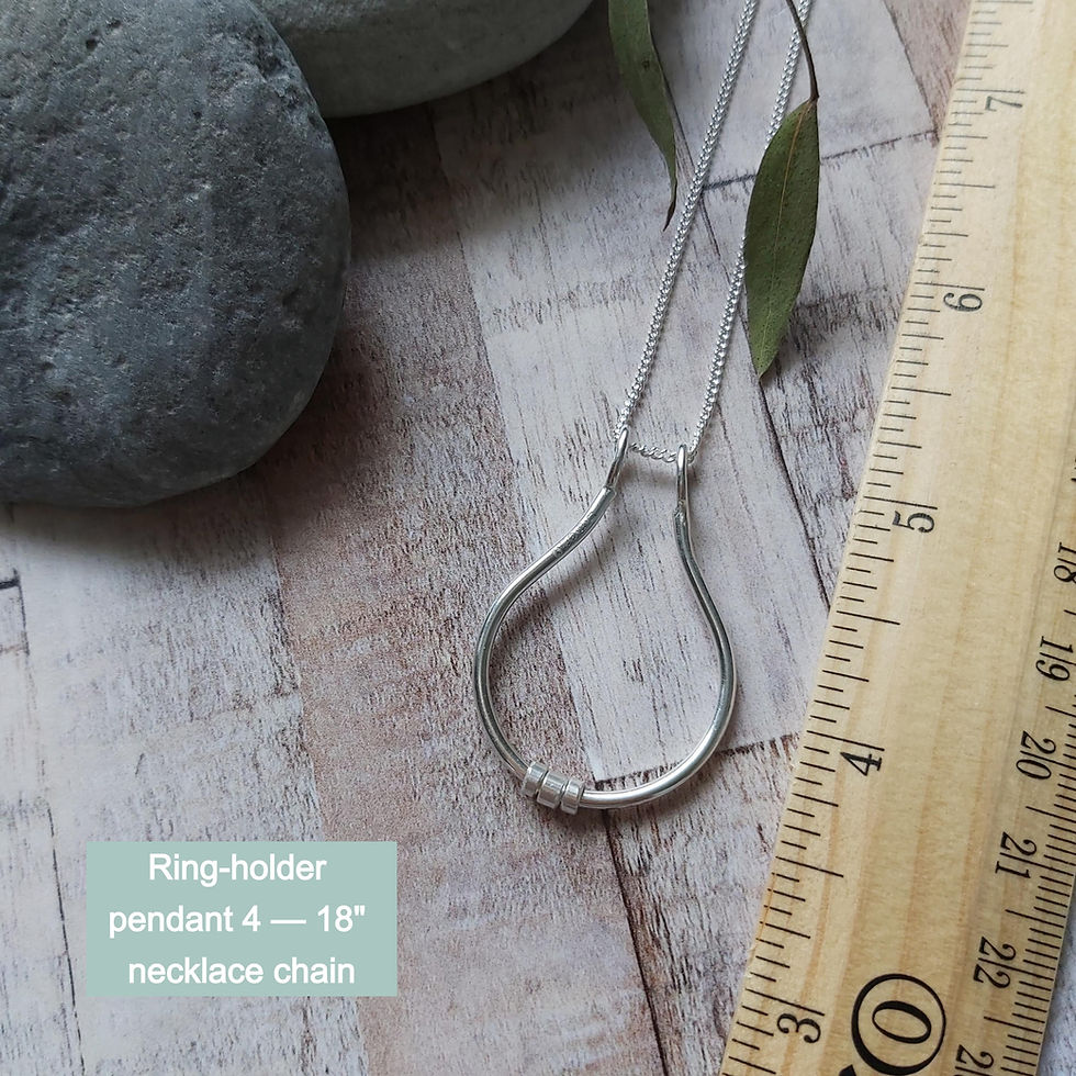 Thumbnail: Sterling silver ring-holder pendant