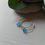 Thumbnail: Rolled gold Seaham aquamarine seaglass 25mm hoops