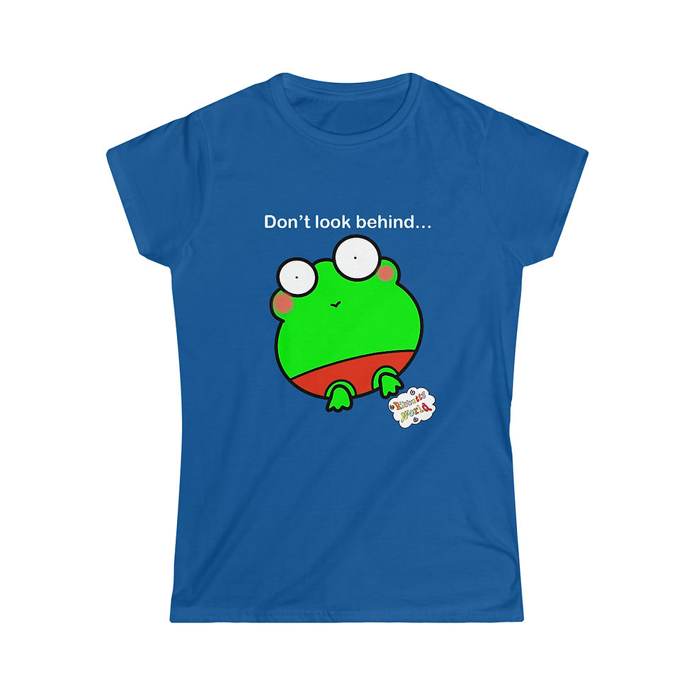 Thumbnail: Women's Softstyle Tee - Ribbutts World - Don't look behind