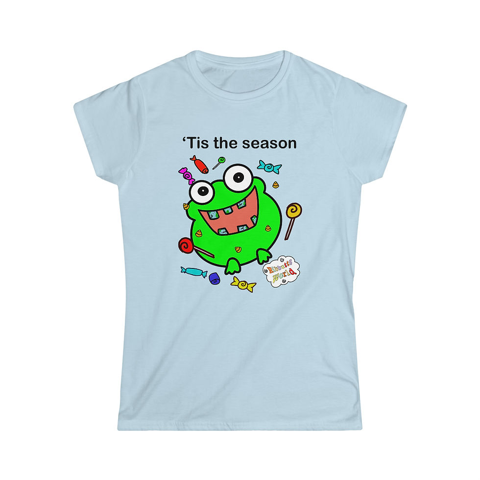 Thumbnail: Women's Softstyle Tee - Ribbutts World - Halloween - 'Tis the seaon