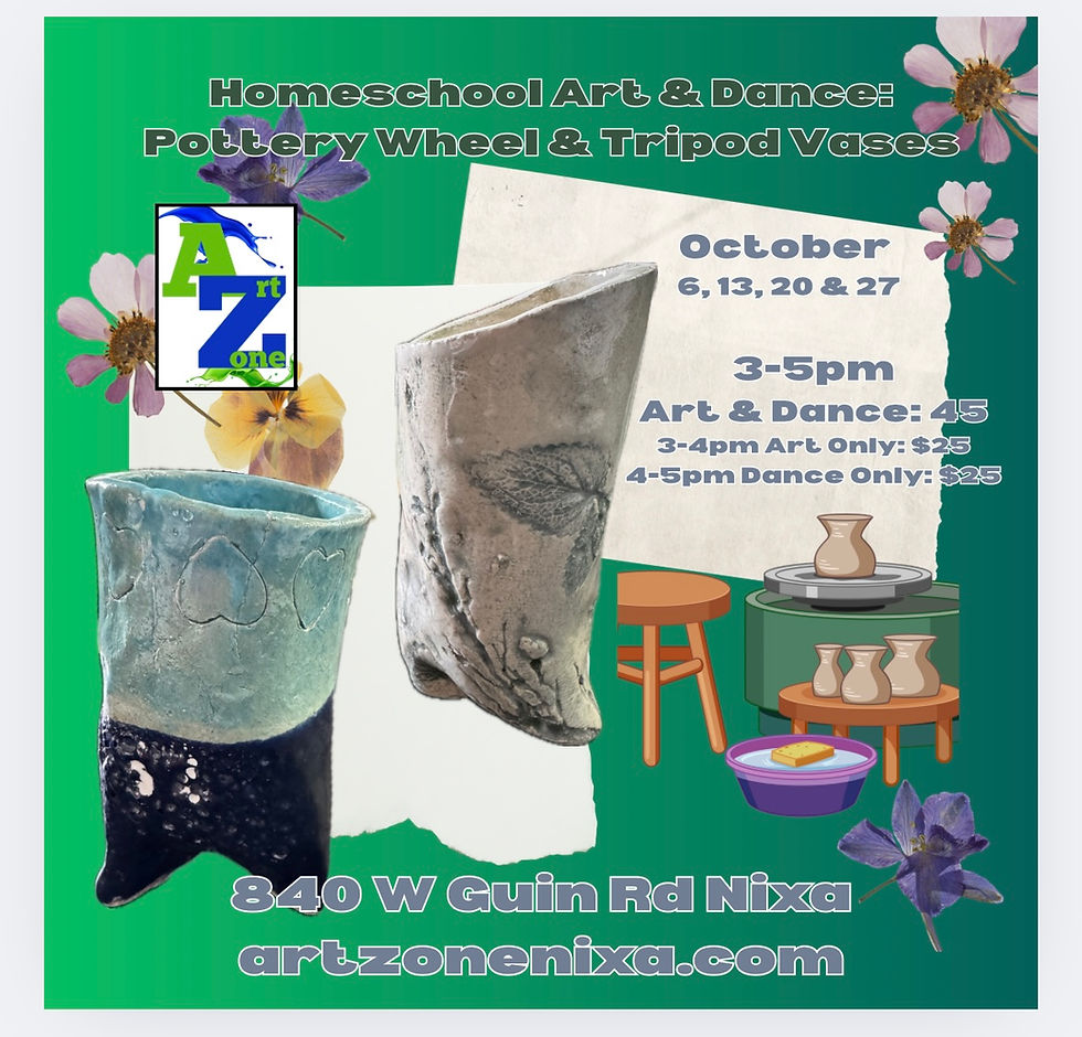 Homeschool Art & Dance: Pottery Wheel & Vases