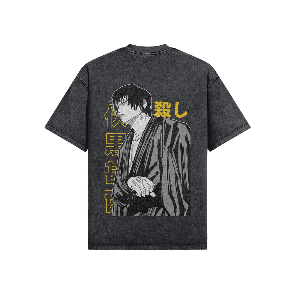 Kamado Tanjiro Oversized Snow Wash Tee | Senpai Streetwear