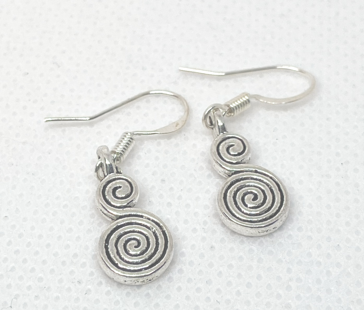 Small double small spiral earrings