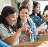 Volunteers Packing Food
