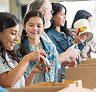 Volunteers Packing Food