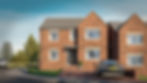 Detached modern brick house with a luxury car in driveway.