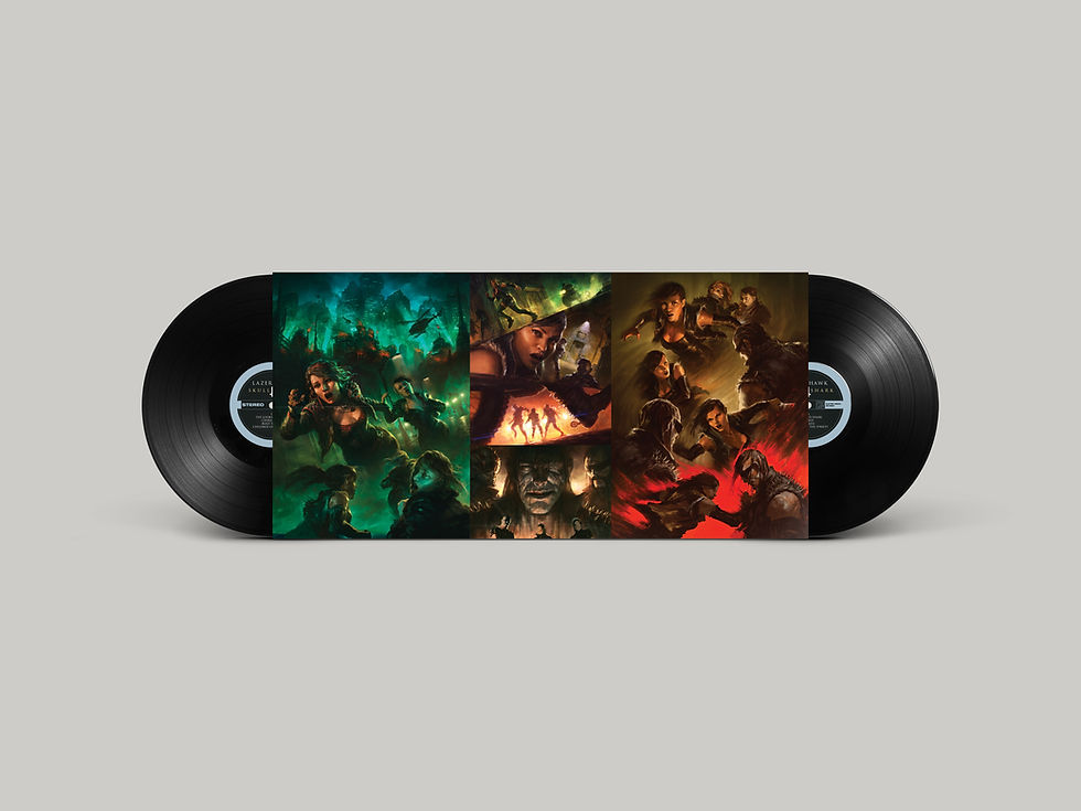 Thumbnail: Lazerhawk: Skull and Shark Classic Black 2LP Gatefold