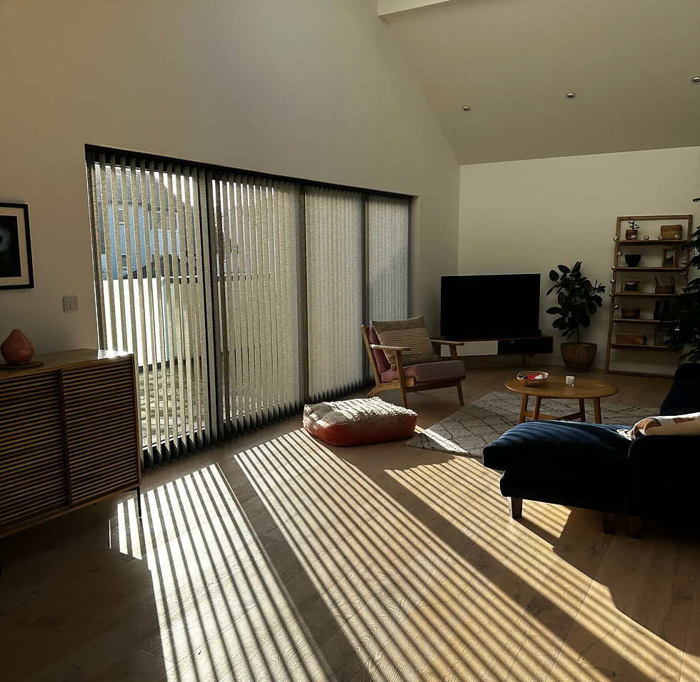 Vertical blind for a patio for a Falmouth home