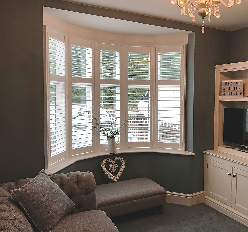 Shutters for a bay window for a Truro home