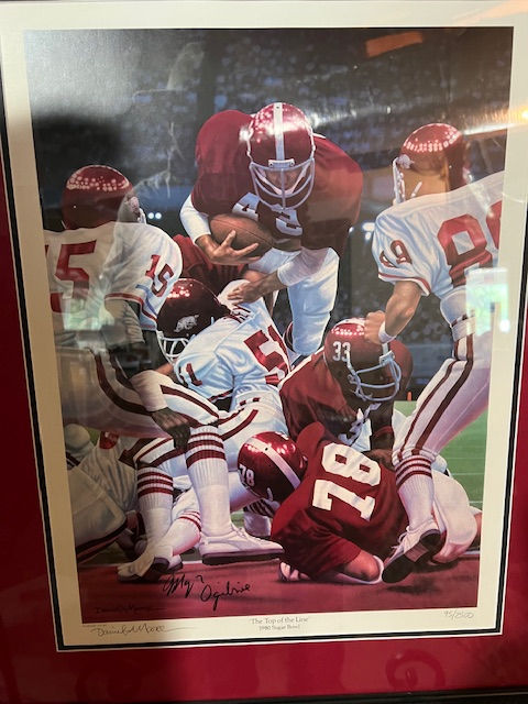My first Daniel Moore print: “The Top of the Line” (1980 Sugar Bowl) Signed by Major Ogilvie