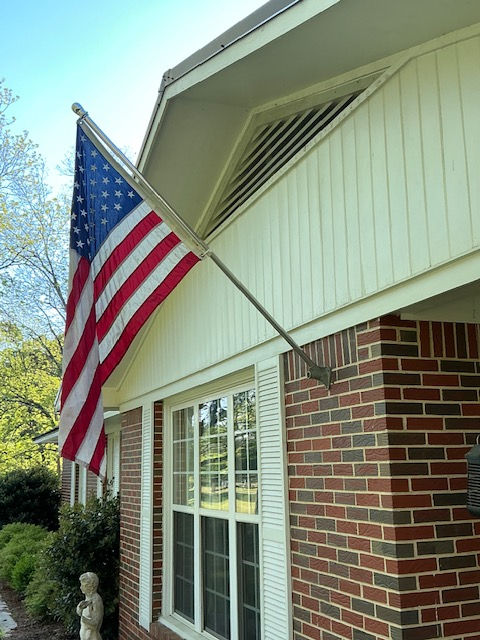 Old Glory flying on my Alabama estate, April 7, 2026 — the only call worth making for our children, our grandchildren, and the future of our nation, even if the short-term cost is steep.