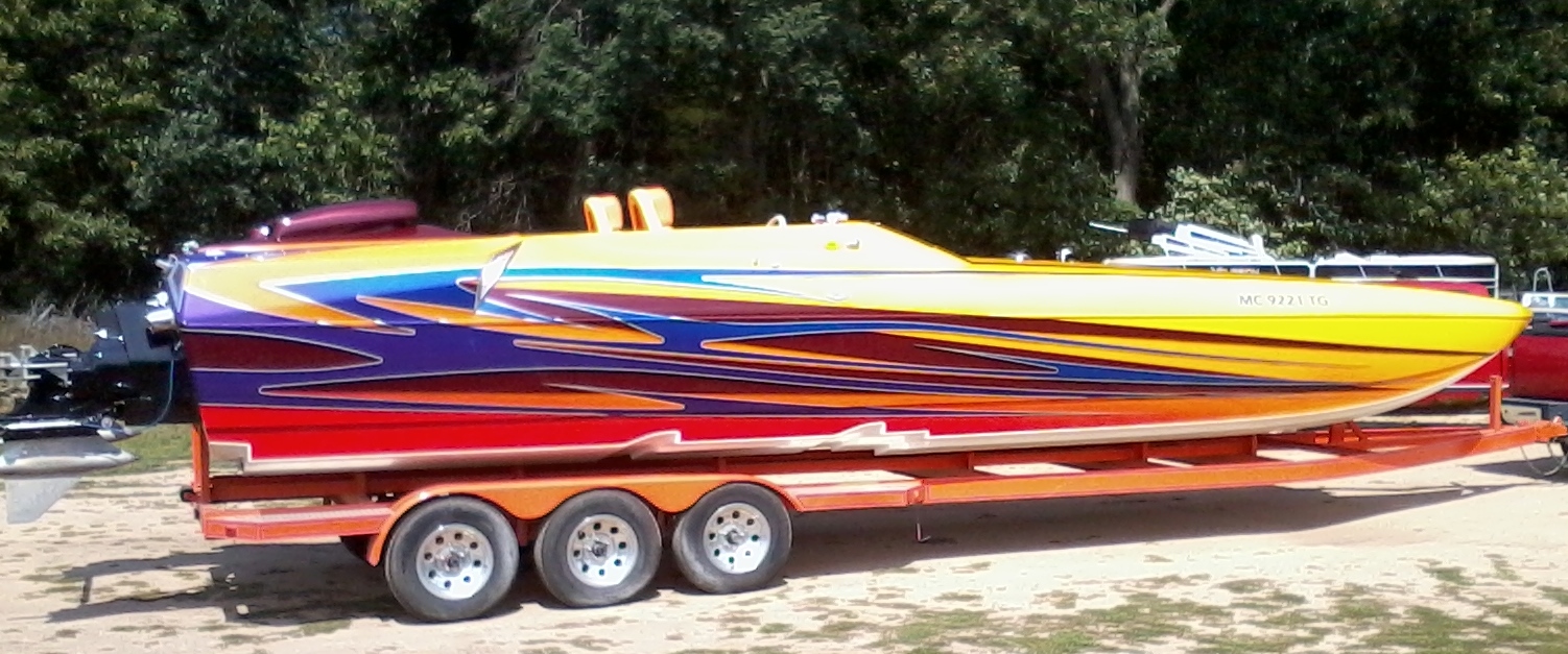 custom boat painting