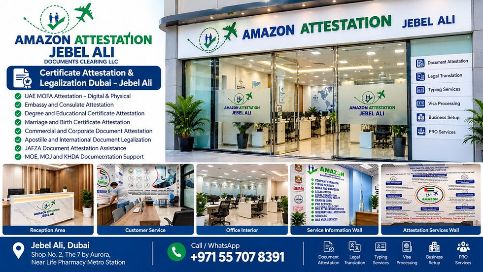 Certificate Attestation Services in Jebel Ali Dubai