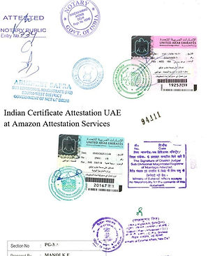 Indian Certificate Attestation in UAE