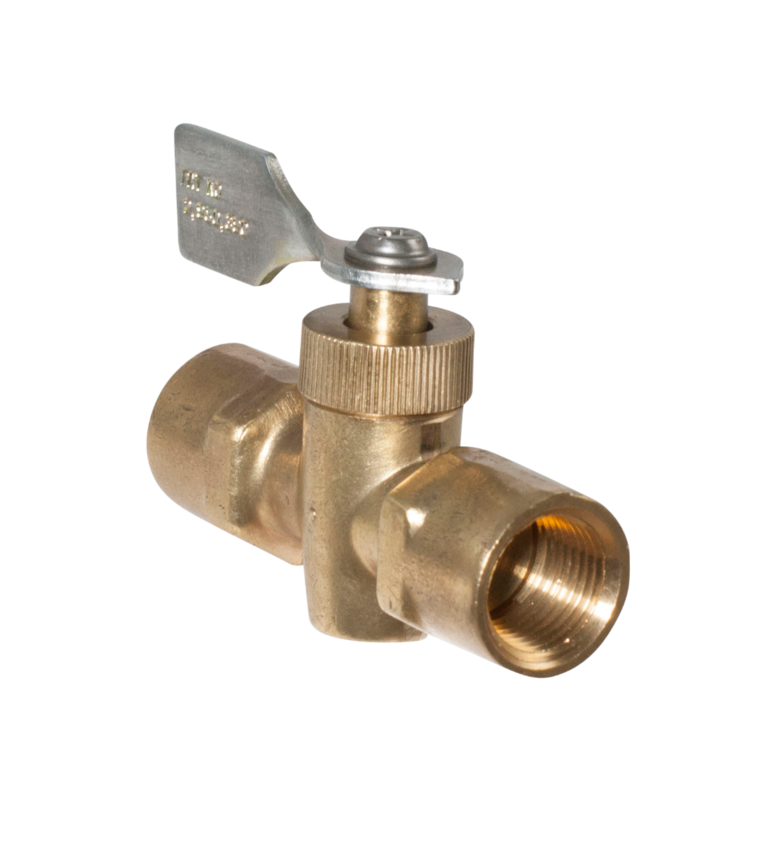 172 Series 2-Way Shut-Off Valve, showcasing its lapped brass body and solid bottom design. Suitable for various applications
