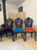 Set of 6 vintage style dining chairs