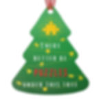 christmas tree ornament, puzzle present, stocking stuffer, gift ideas, white elephant, holidays, unique, fun, for her, jigsaw