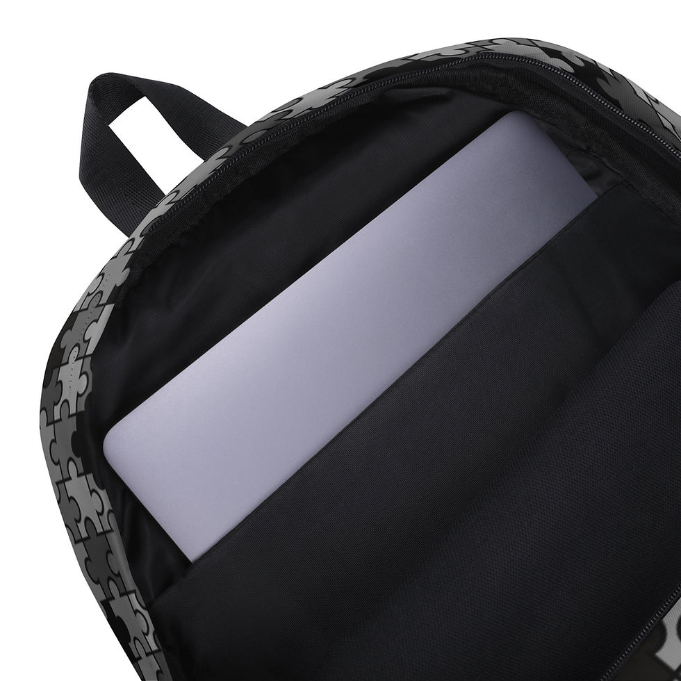 Thumbnail: cute camo bag, puzzle piece pattern, fun school accessory, eye-catching travelwear, gifts for her, back to school, carry-on