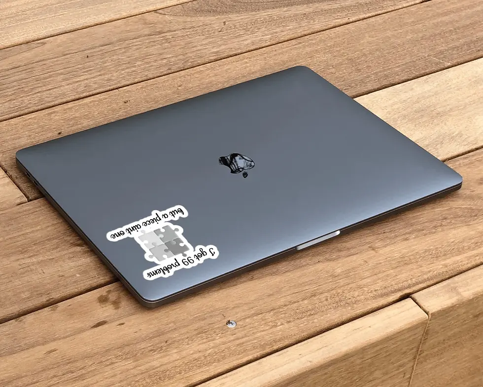 Thumbnail: I got 99 problems, But a piece aint one, funny graphic sticker, cute decal, fun cartoon pun, rap song, unique puzzler gift