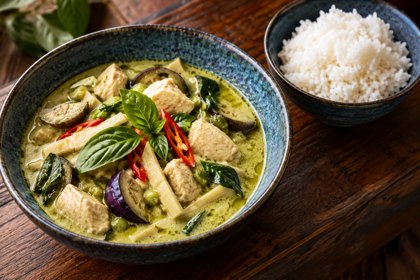 AI illustration: Green Curry; not this venue or its actual offering.