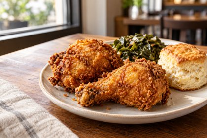 AI illustration: Southern Fried Chicken; not this venue or its actual offering.