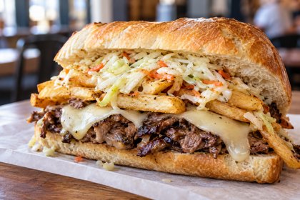 AI illustration: Pittsburgh Sandwich; not this venue or its actual offering.