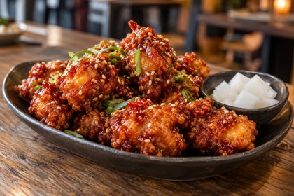 AI illustration: Korean Fried Chicken; not this venue or its actual offering.
