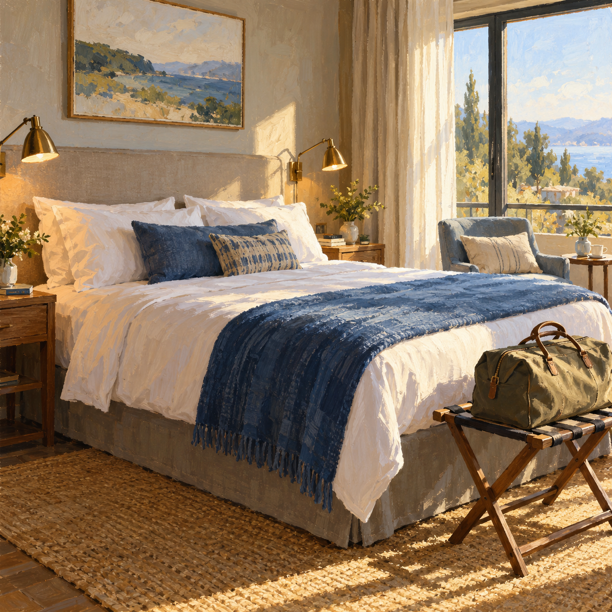 Illustration: A tidy guest room ready for a weekend visit Generic category artwork; not a photograph of this business, venue, its products or facilities.