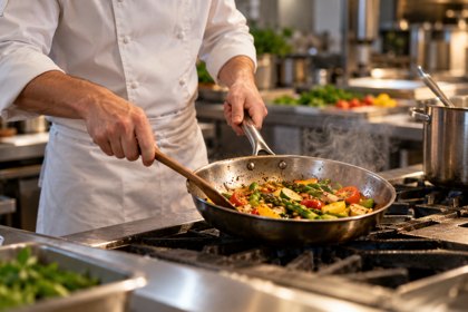 AI illustration: Chef Cooking; not this venue or its actual offering.