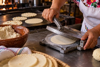 AI illustration: Tortilla Making; not this venue or its actual offering.