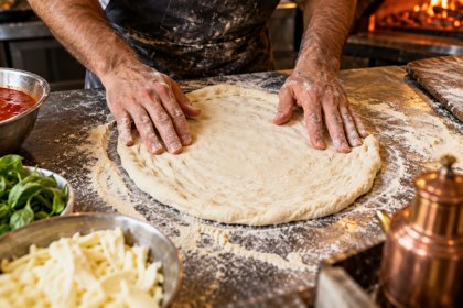 AI illustration: Pizza Preparation; not this venue or its actual offering.