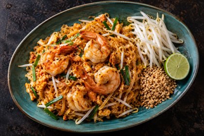 AI illustration: Pad Thai; not this venue or its actual offering.