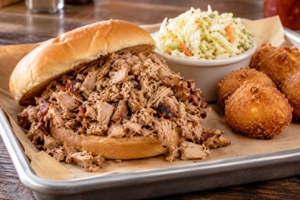 AI illustration: Eastern NC Chopped Pork Sandwich; not this venue or its actual offering.