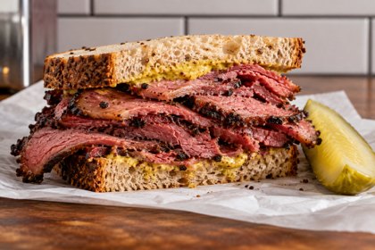 AI illustration: Pastrami On Rye; not this venue or its actual offering.