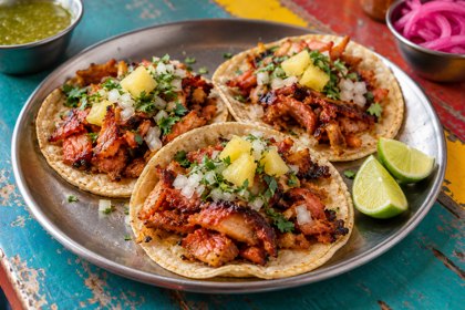 AI illustration: Al Pastor Tacos; not this venue or its actual offering.