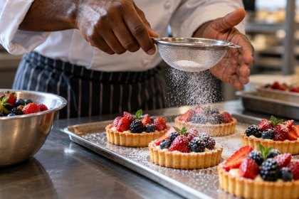 AI illustration: Finishing Pastries; not this venue or its actual offering.