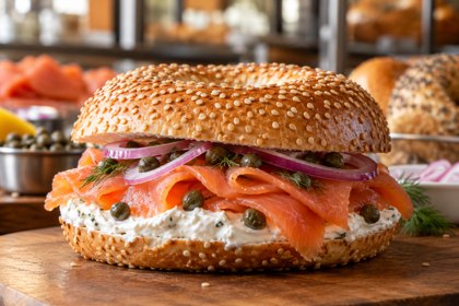 AI illustration: New York Bagel; not this venue or its actual offering.
