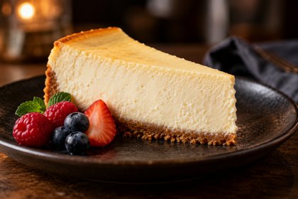 AI illustration: New York Cheesecake; not this venue or its actual offering.