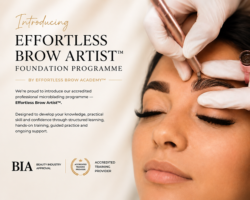 Professional microblading training at Effortless Brow Academy