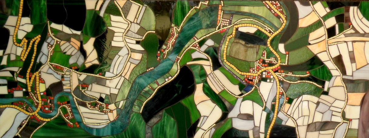 Im Kamptal Stausee Thurnberg, Österreich
Glas Mosaik von mosaikart.at Hannes Schuster