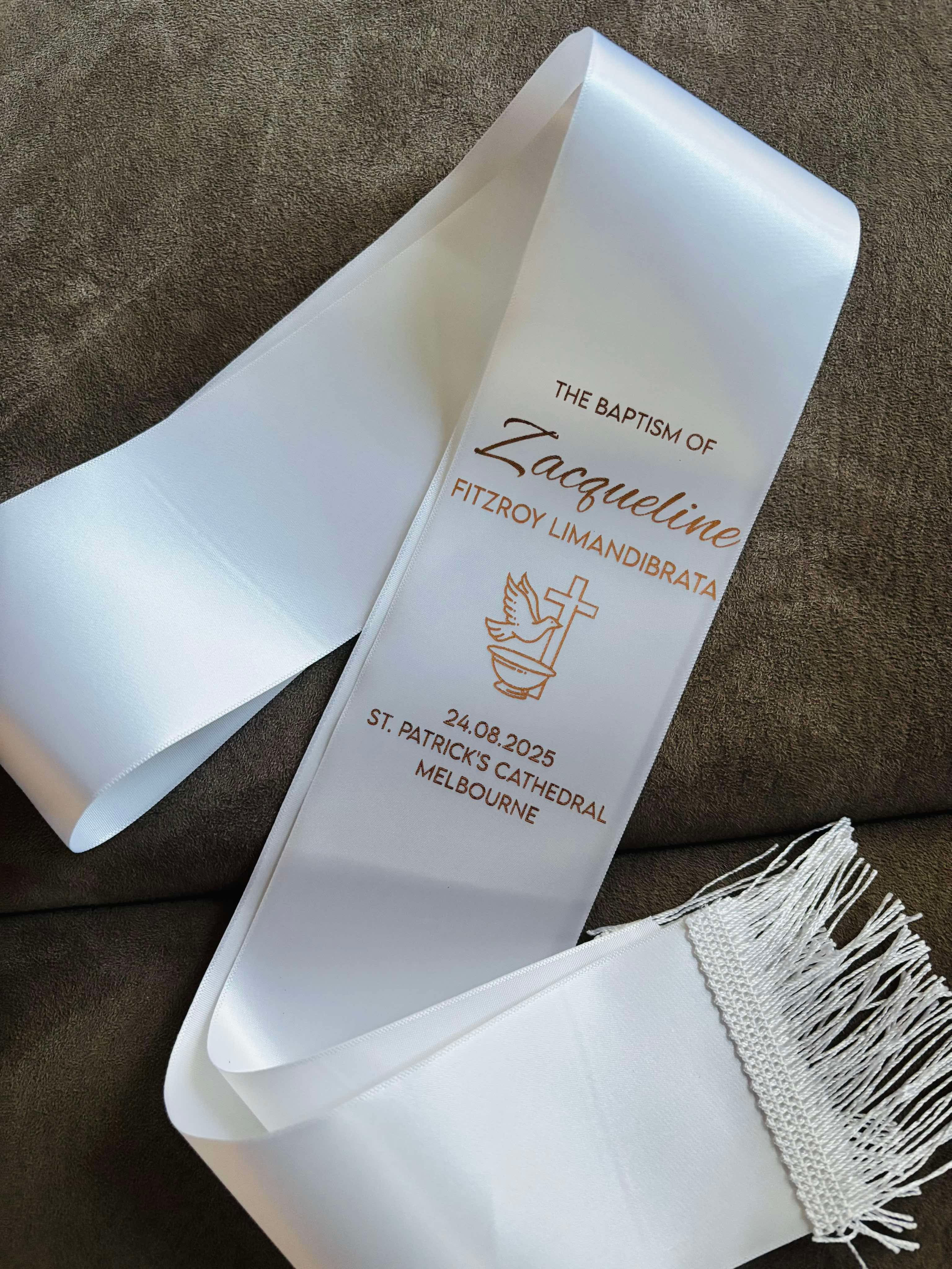Zacqueline style Baptism Stole