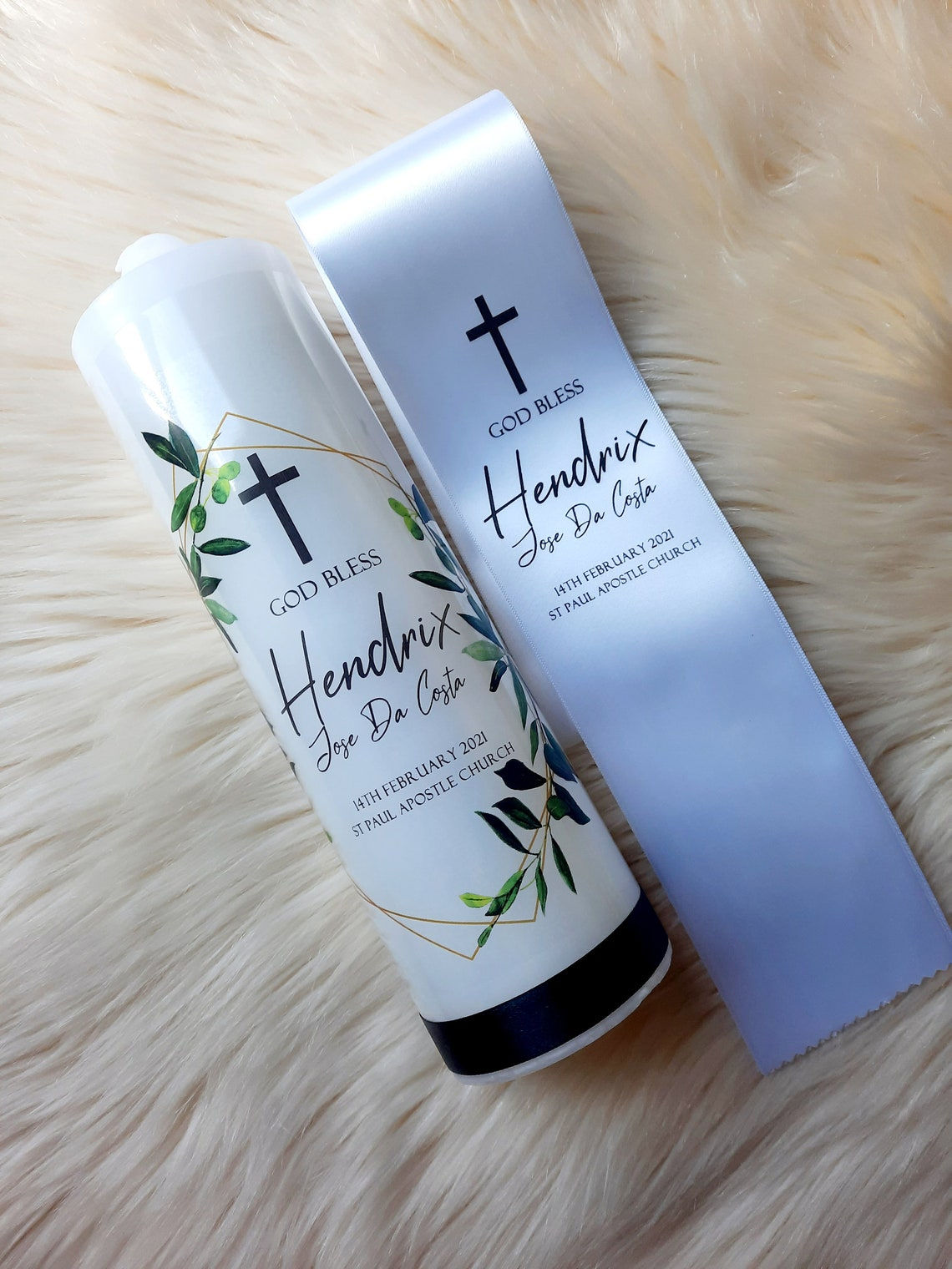 Baptism Candle & Stole pack- Hendrix Design,suitable for boys/girls