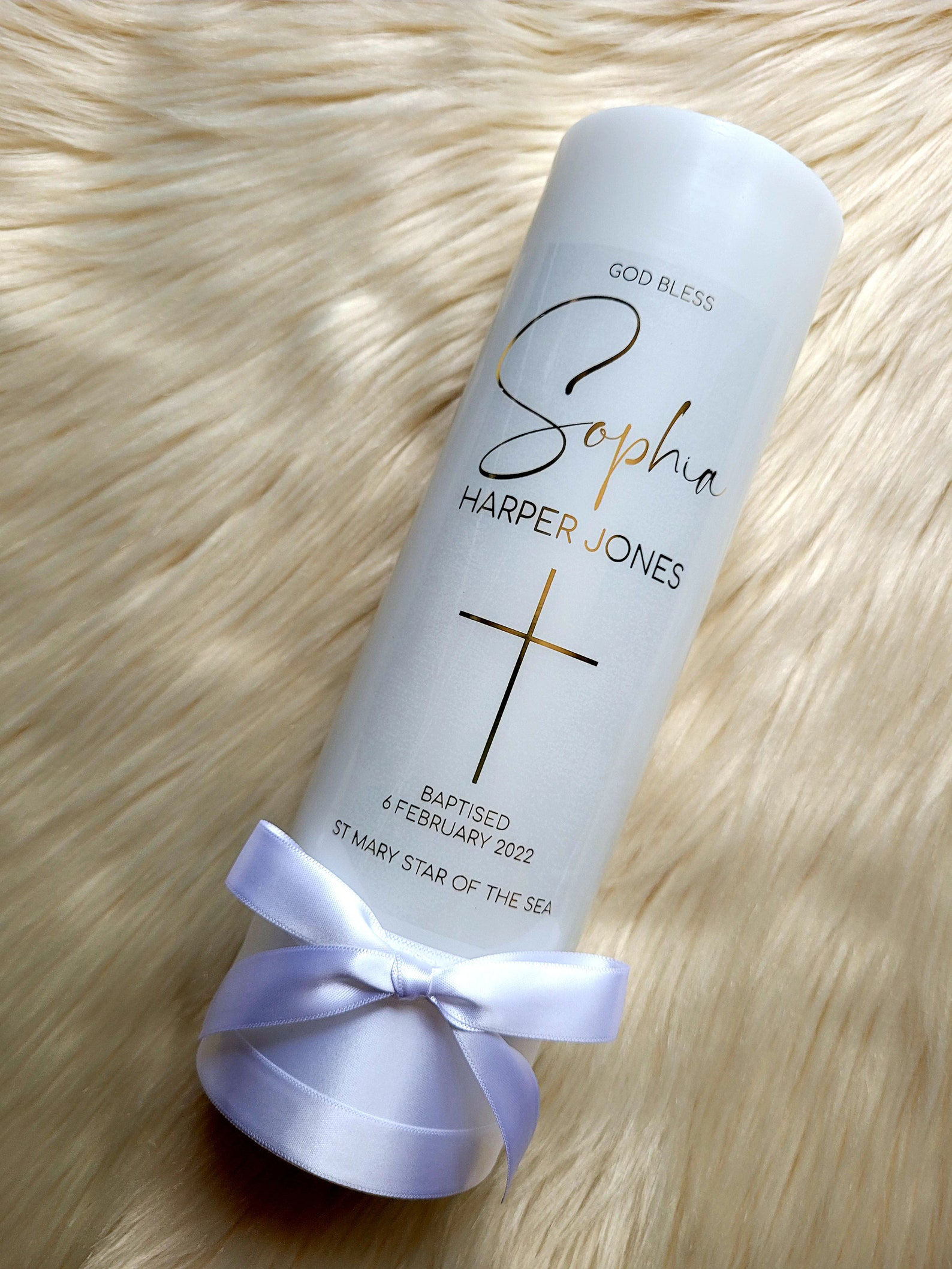 Baptism Candle &Stole pack- Sophia Design, suitable for both boys/girls