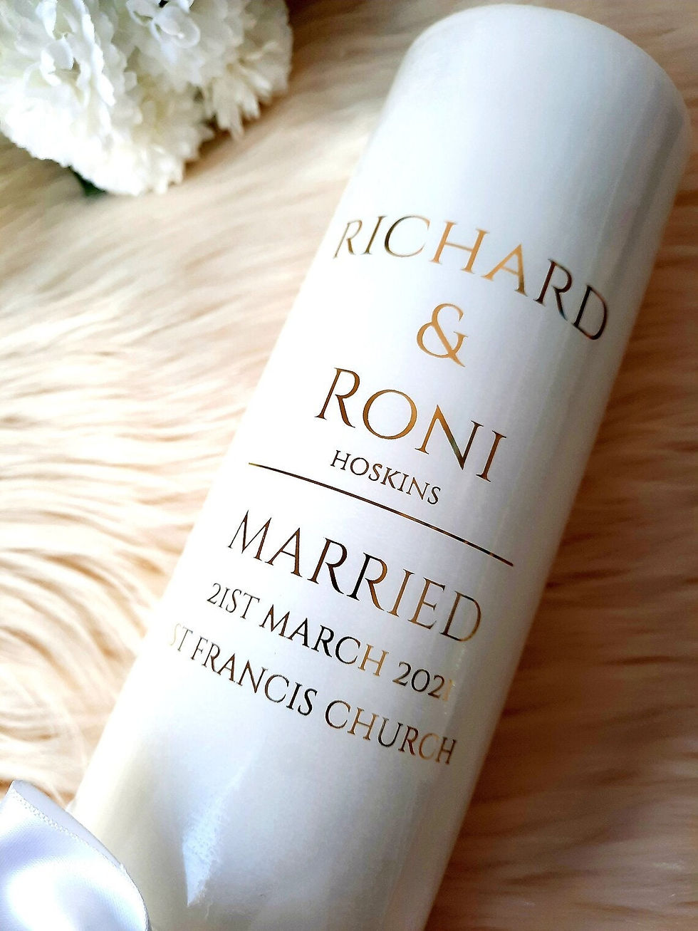 Thumbnail: Bespoke/wedding unity candle SET ,personalised Roni style