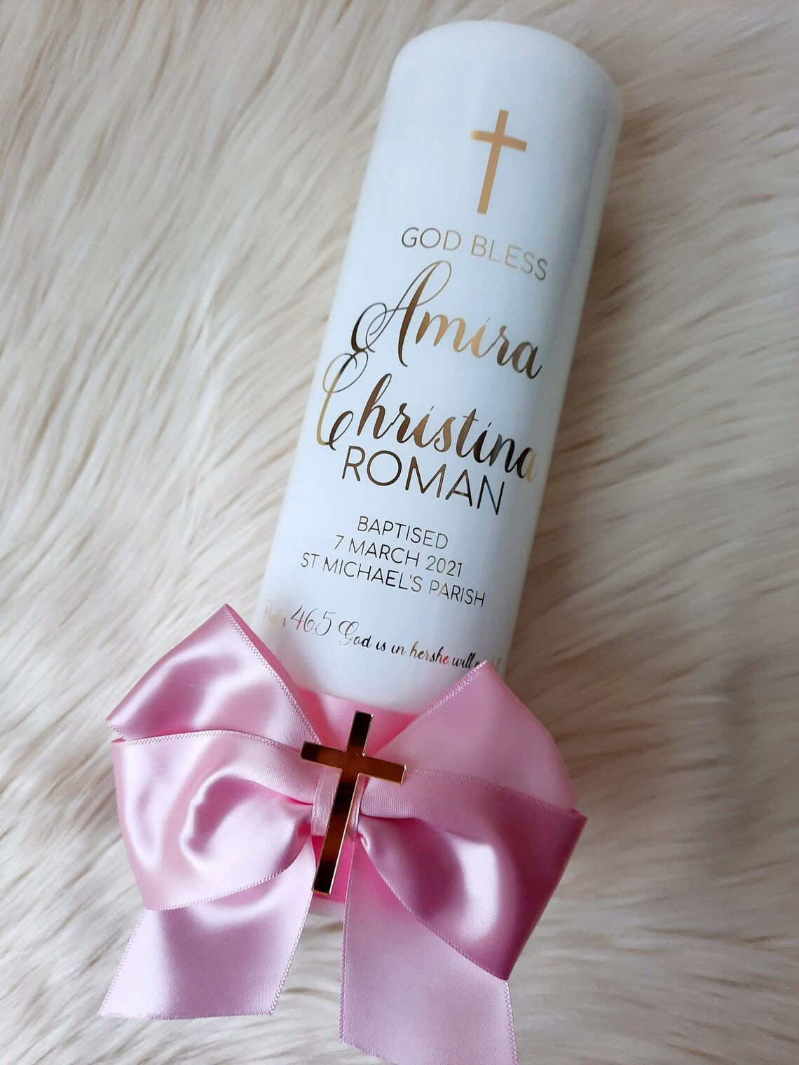 Baptism Candle & Stole pack- Amira Design, suitable for both boys/girls