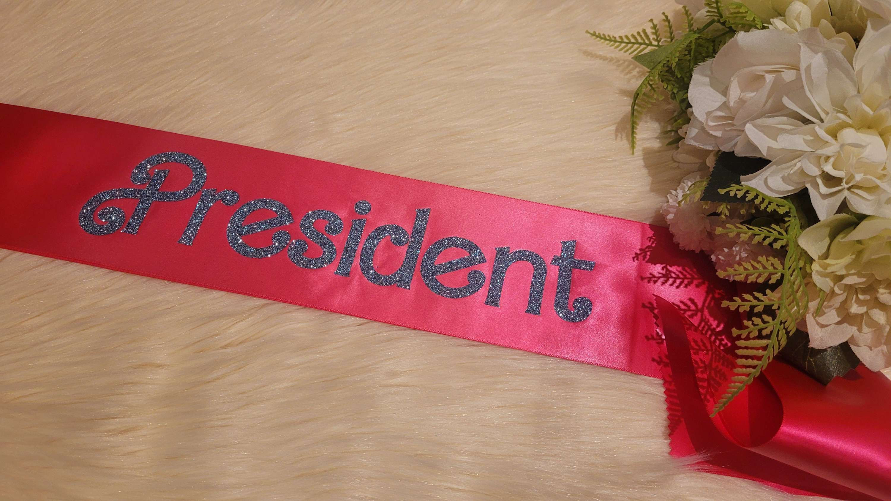 Barbie president Inspired "Glitter Sash