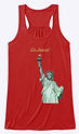 Statue of Liberty Go Jesus Womens Flowy Tank_Red