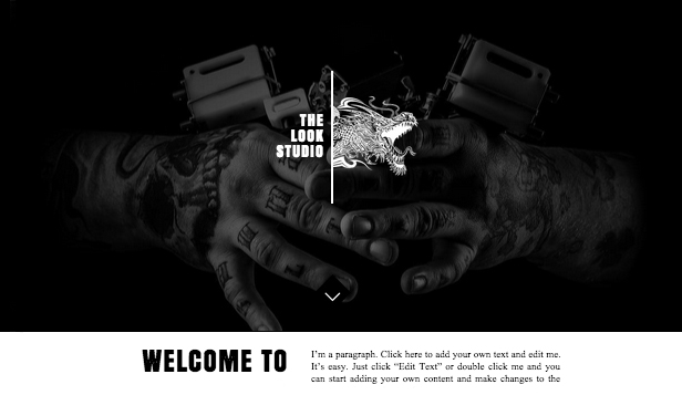 Tattoo Shop Website Template Wix