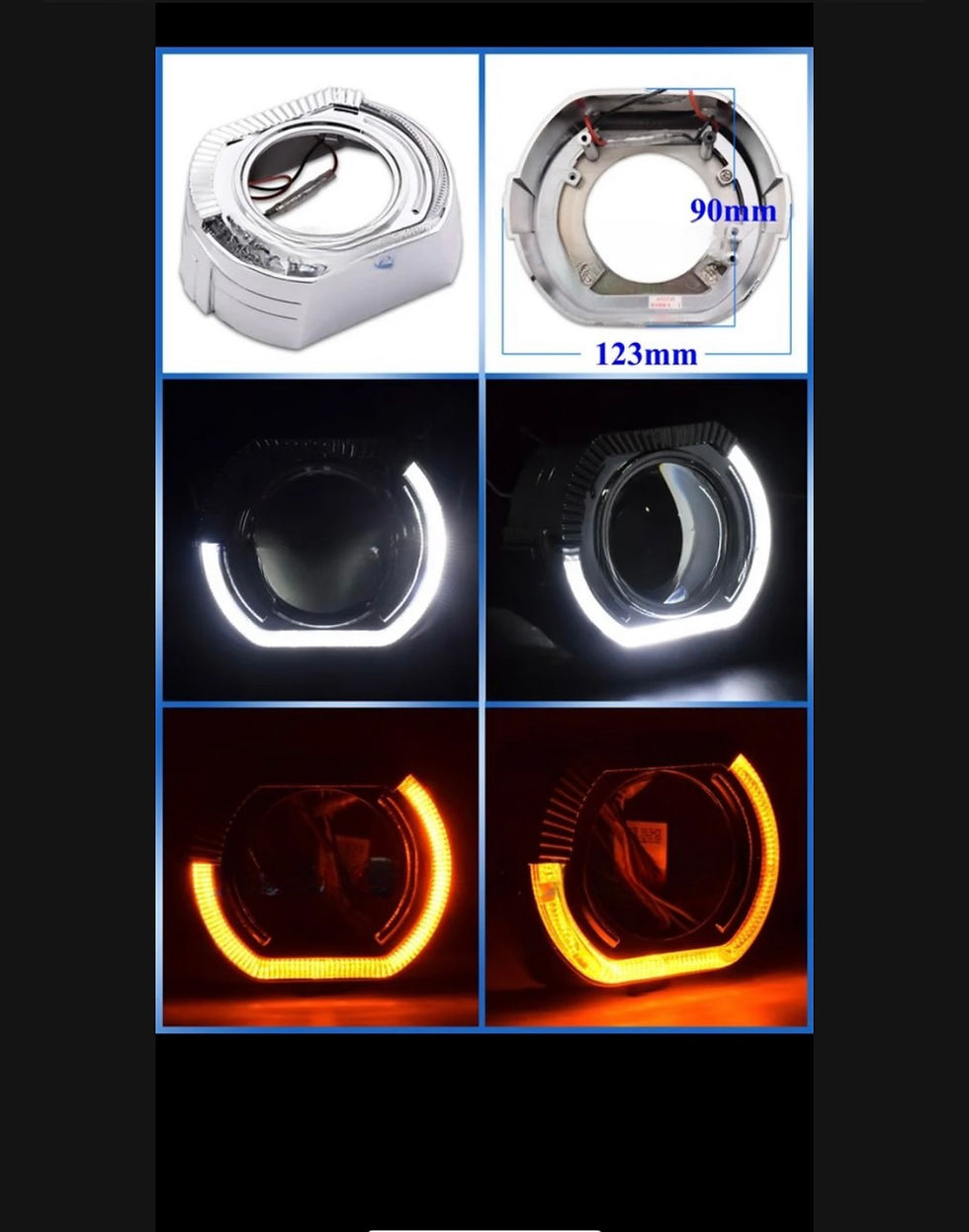 Thumbnail: Half Angel Eye DRL Shroud with Bi LED projector